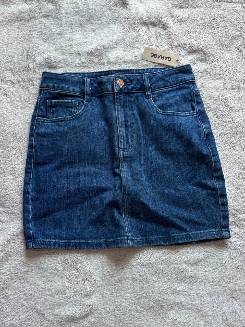 Garage Indigo Denim Mini Skirt